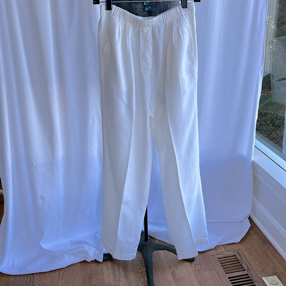 White Linen free wear by Johnathan Hoenscheidt M unisex’s pants w/ pockets